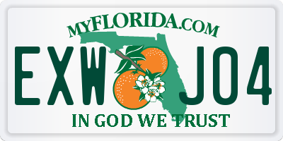FL license plate EXWJ04