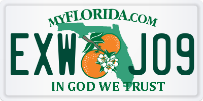 FL license plate EXWJ09