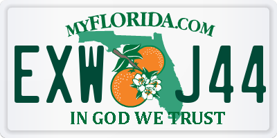 FL license plate EXWJ44
