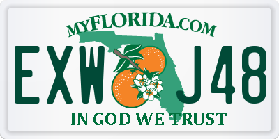 FL license plate EXWJ48