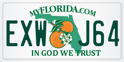 FL license plate EXWJ64