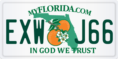 FL license plate EXWJ66