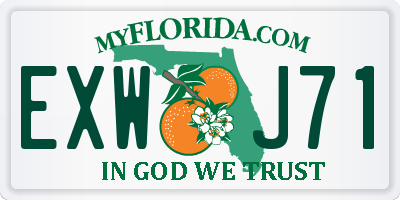 FL license plate EXWJ71