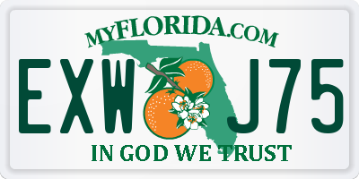 FL license plate EXWJ75