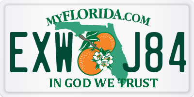 FL license plate EXWJ84