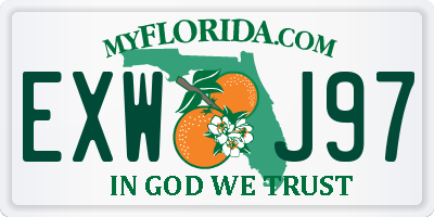 FL license plate EXWJ97