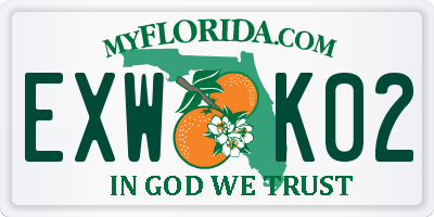 FL license plate EXWK02