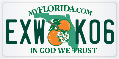 FL license plate EXWK06