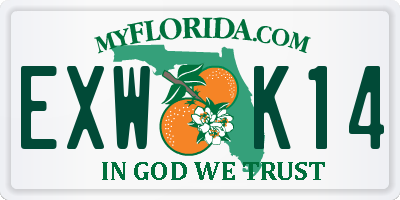 FL license plate EXWK14