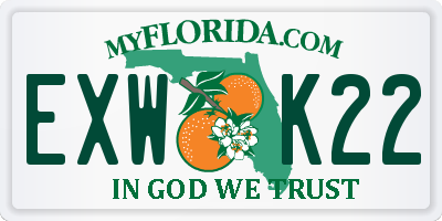FL license plate EXWK22