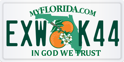 FL license plate EXWK44