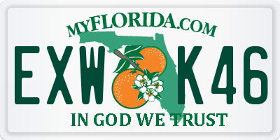 FL license plate EXWK46