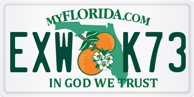 FL license plate EXWK73