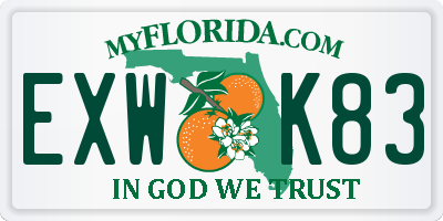 FL license plate EXWK83