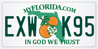 FL license plate EXWK95