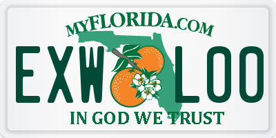 FL license plate EXWL00