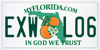 FL license plate EXWL06
