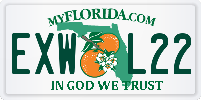 FL license plate EXWL22