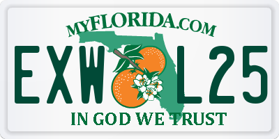FL license plate EXWL25