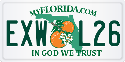 FL license plate EXWL26