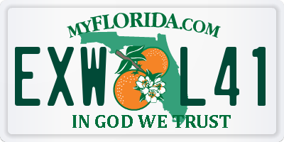 FL license plate EXWL41