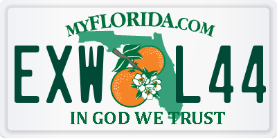 FL license plate EXWL44