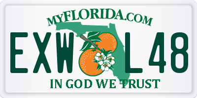 FL license plate EXWL48