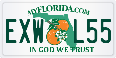 FL license plate EXWL55