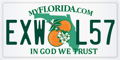 FL license plate EXWL57