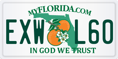 FL license plate EXWL60