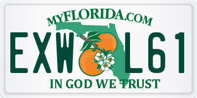 FL license plate EXWL61