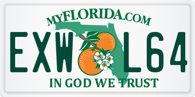 FL license plate EXWL64