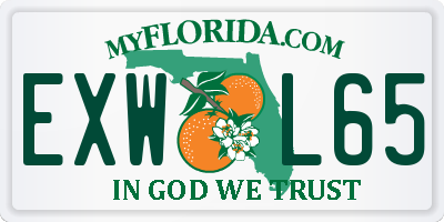 FL license plate EXWL65