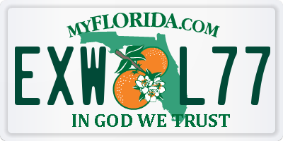 FL license plate EXWL77