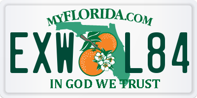 FL license plate EXWL84