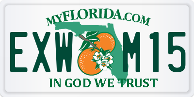 FL license plate EXWM15