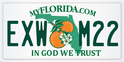 FL license plate EXWM22