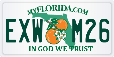 FL license plate EXWM26