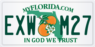 FL license plate EXWM27
