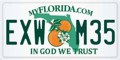 FL license plate EXWM35