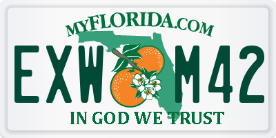 FL license plate EXWM42