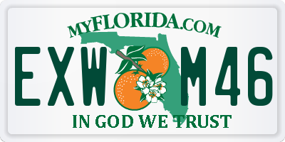 FL license plate EXWM46