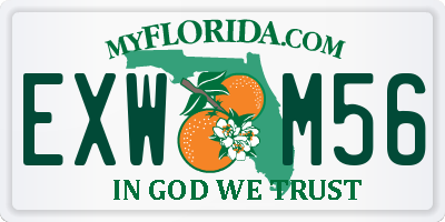FL license plate EXWM56