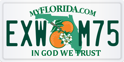 FL license plate EXWM75