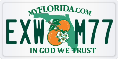 FL license plate EXWM77