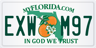 FL license plate EXWM97