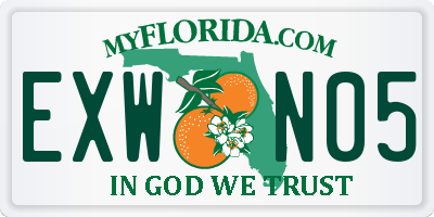 FL license plate EXWN05