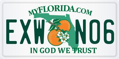 FL license plate EXWN06