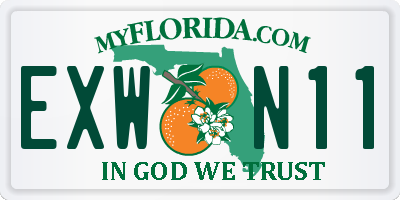 FL license plate EXWN11
