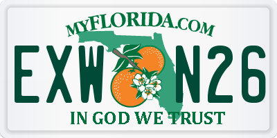 FL license plate EXWN26